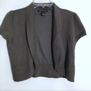 INC Short Sleeve Cardigan Gray Size Small